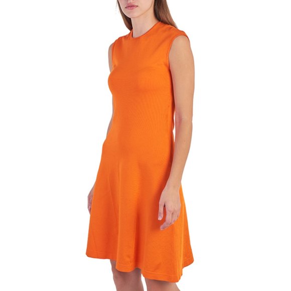 RALPH LAUREN vivid tangerine orange sleeveless knit dress - Picture 8 of 8